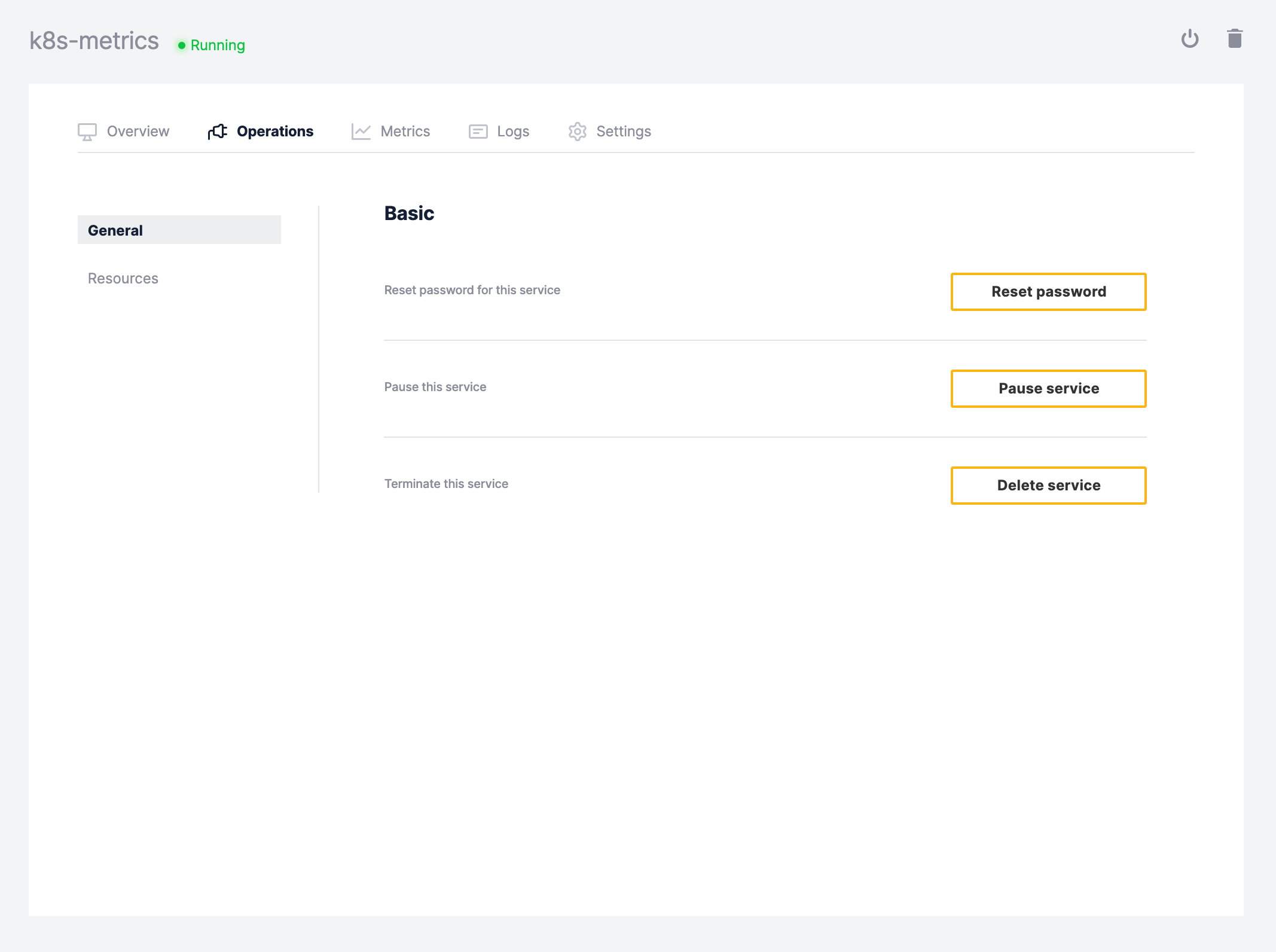 View Timescale Forge service operational information